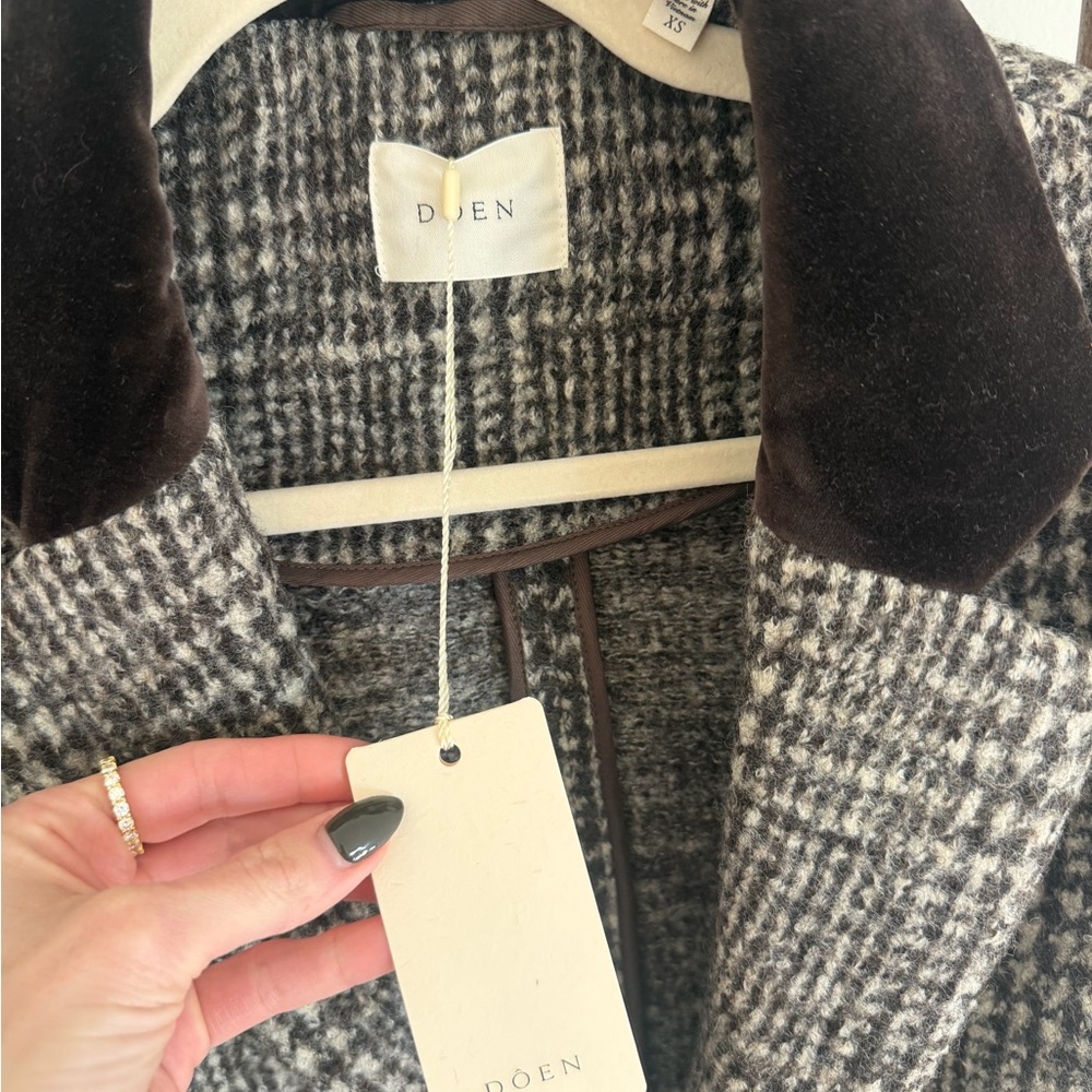 DOEN DOVER COAT IN LASCELLE HOUNDSTOOTH CHECK - Picture 8 of 11